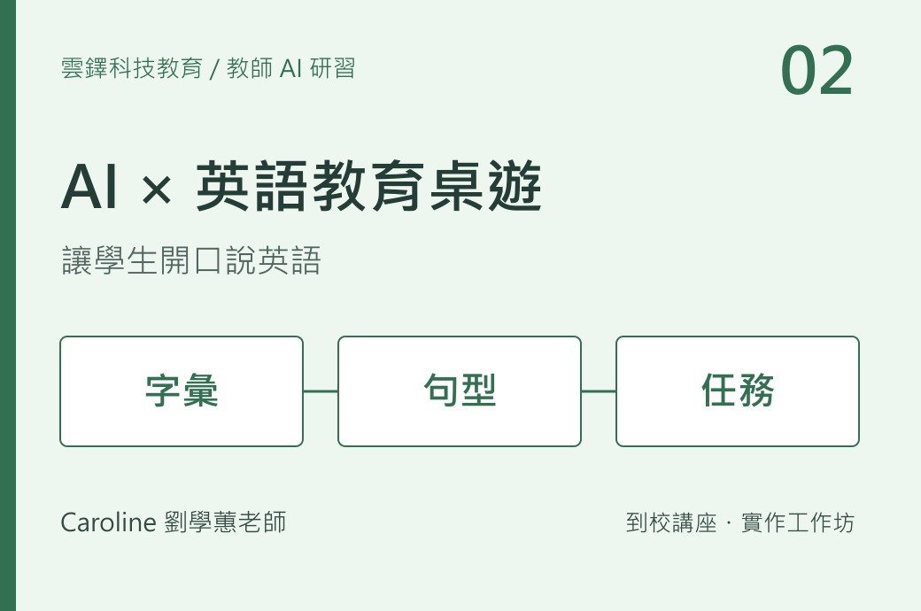 英語桌遊：字彙、句型與口說任務